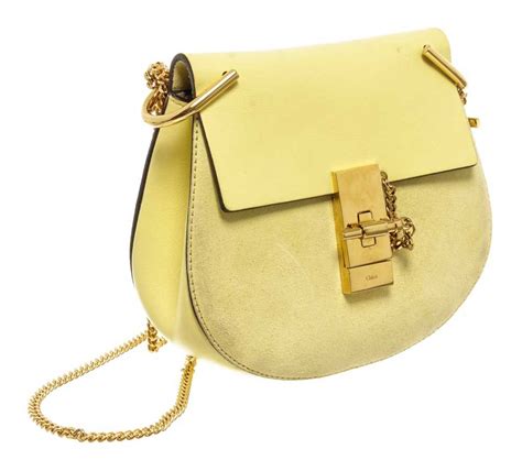 chloe drew suede|CHLOE Suede Smooth Calfskin Drew Shoulder Bag Misty.